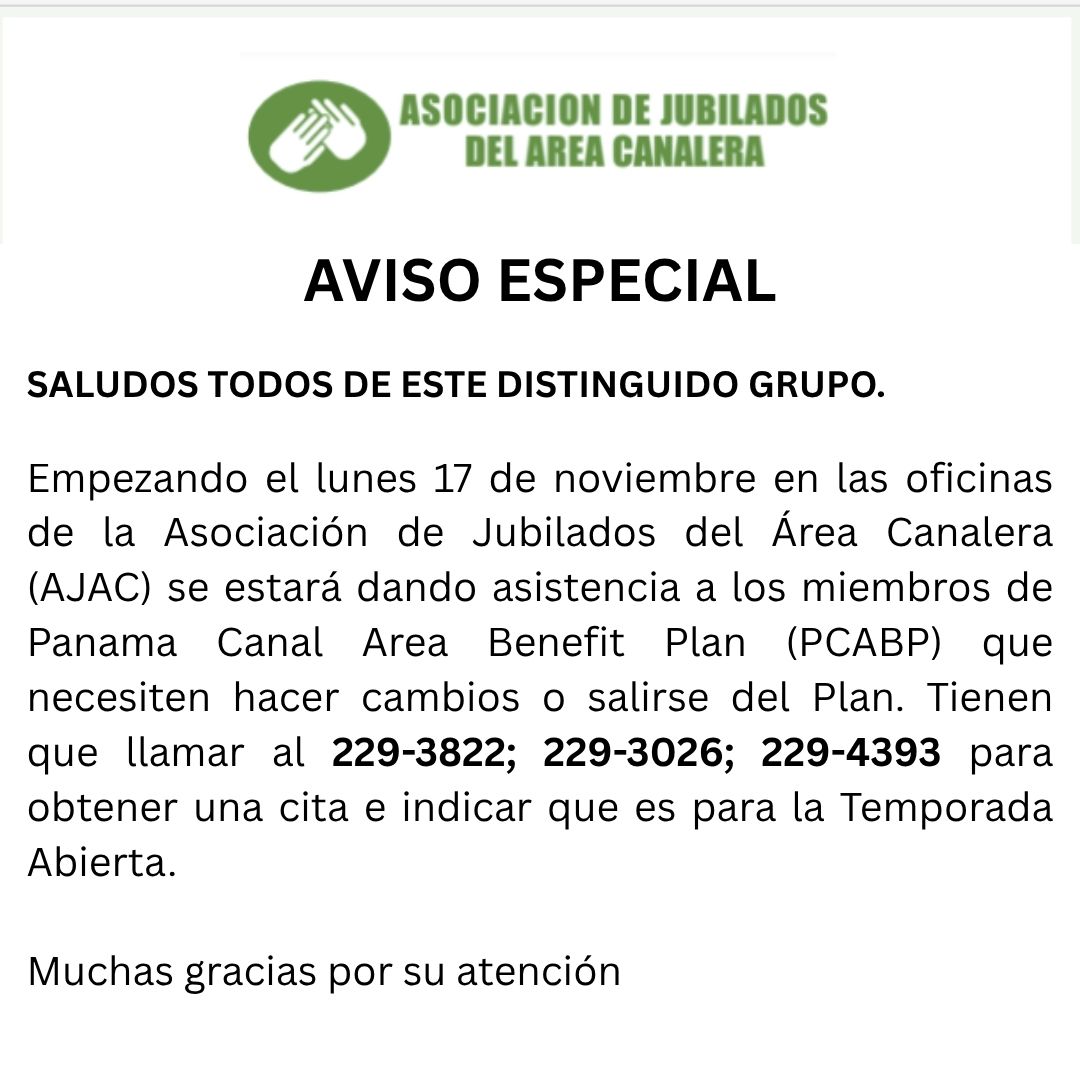AVISO ESPECIAL ESPAÑOL